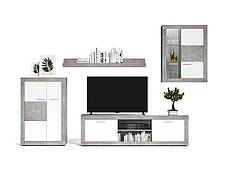 Меблева стінка в сучасному стилі Aturo Accord , колір вудкон/білий, фото 2