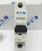 Автоматичний вимикач EATON PL6-C32/1 32А 6kA тип С, 286536