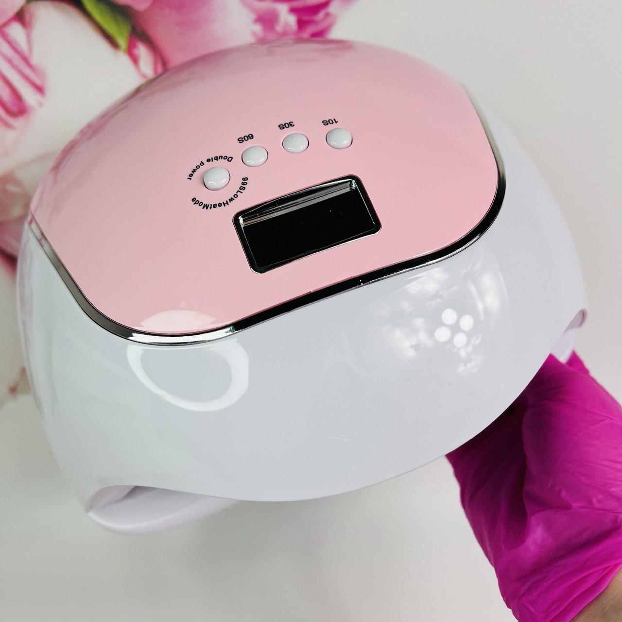Лампа SUN BQ-V5 MACAROON  для сушіння нігтів UV/LED 120 Вт (рожева)