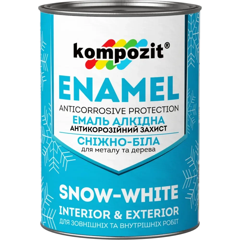 Kompozit Емаль алкідна сніжно-біла (Глянцева), 0,9 кг