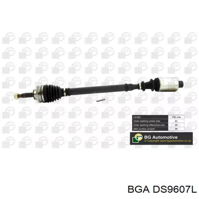Піввісь BGA DS9607LVOLKSWAGEN GOLF 1998-2002, VENTO 1994-1998