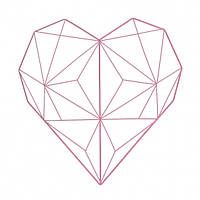 Настенный органайзер Мудборд Сердце (moodboard) розовый сердце «Trifle-store»