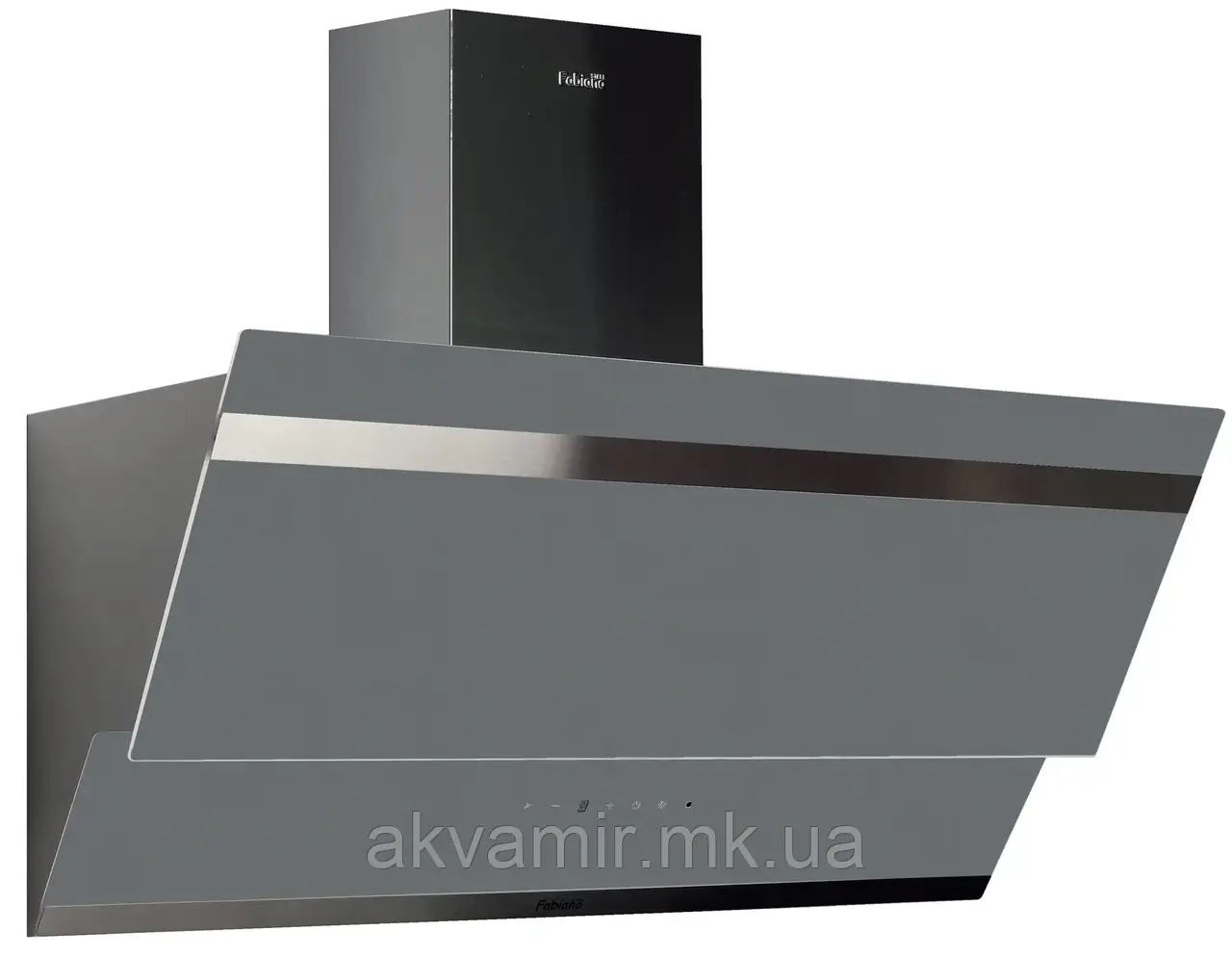 Витяжка Fabiano Prisma 60 Titanium (скло) похила