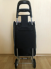 Сумка на колесах Тачка Кравчучка з металевими колесами Чорна, фото 9