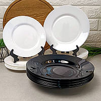 Черно-белый столовый набор посуды Luminarc Plumi Black&White 18 предметов