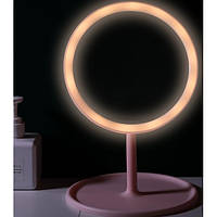 Зеркало косметическое с Led подсветкой (1 режим свечения), на подставке с органайзером