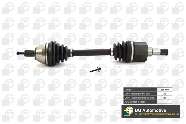 Піввісь BGA DS2327L VOLVO C30 2006-2014, S40 2006-2013, V50 2006-2013, V70 2010-2013, фото 1