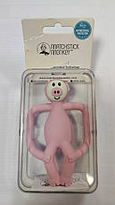Іграшка-прорізувач Свинка Matchstick Monkey (світло-рожевий, 11 см) (MM-PG-001), фото 2