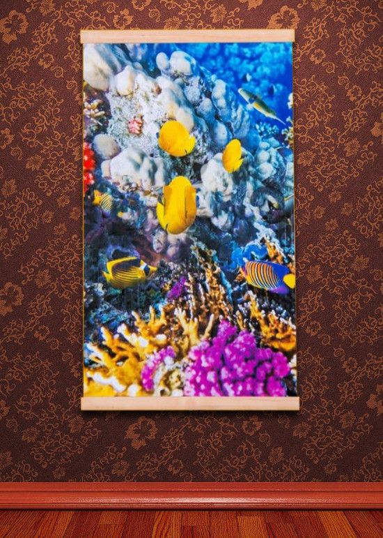 Картина нагрівач (Кораловий риф) плівковий електрообогрівач Тріо 00120 «Trifle-store»