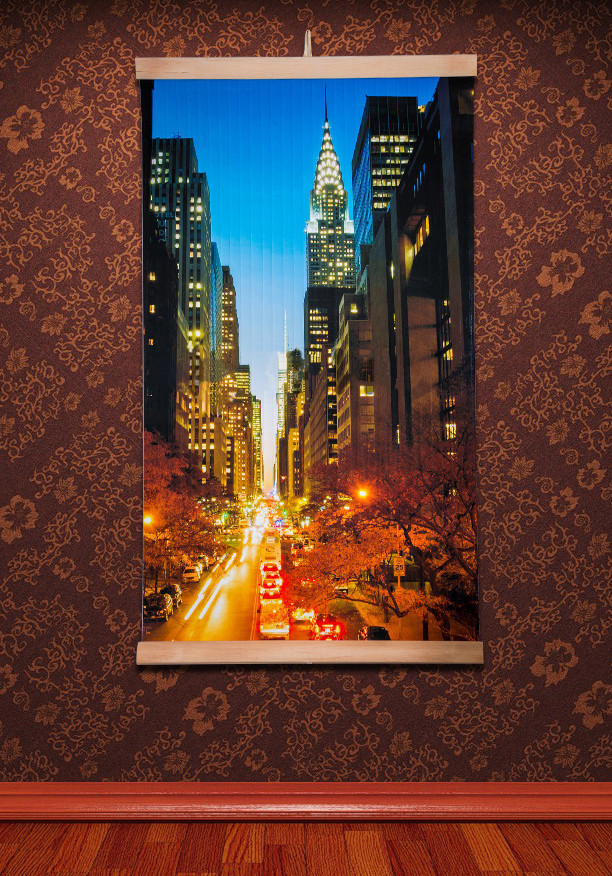 Картина нагрівач (Манхеттен, нічний) настінний плівковий електрообігрівач Тріо 00123 «Trifle-store»