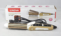Плойка-утюжок-гофре с расческой для волос Nova NHC-8890 3в1 «T-s»
