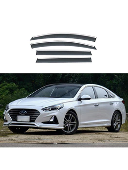 Дефлектори вікон вітровики Hyundai Sonata 2014-2019 (LF) (скотч) VT 52