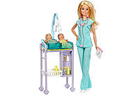 Игровой набор Кукла Барби Педиатр Barbie Baby Doctor Playset (DVG10)