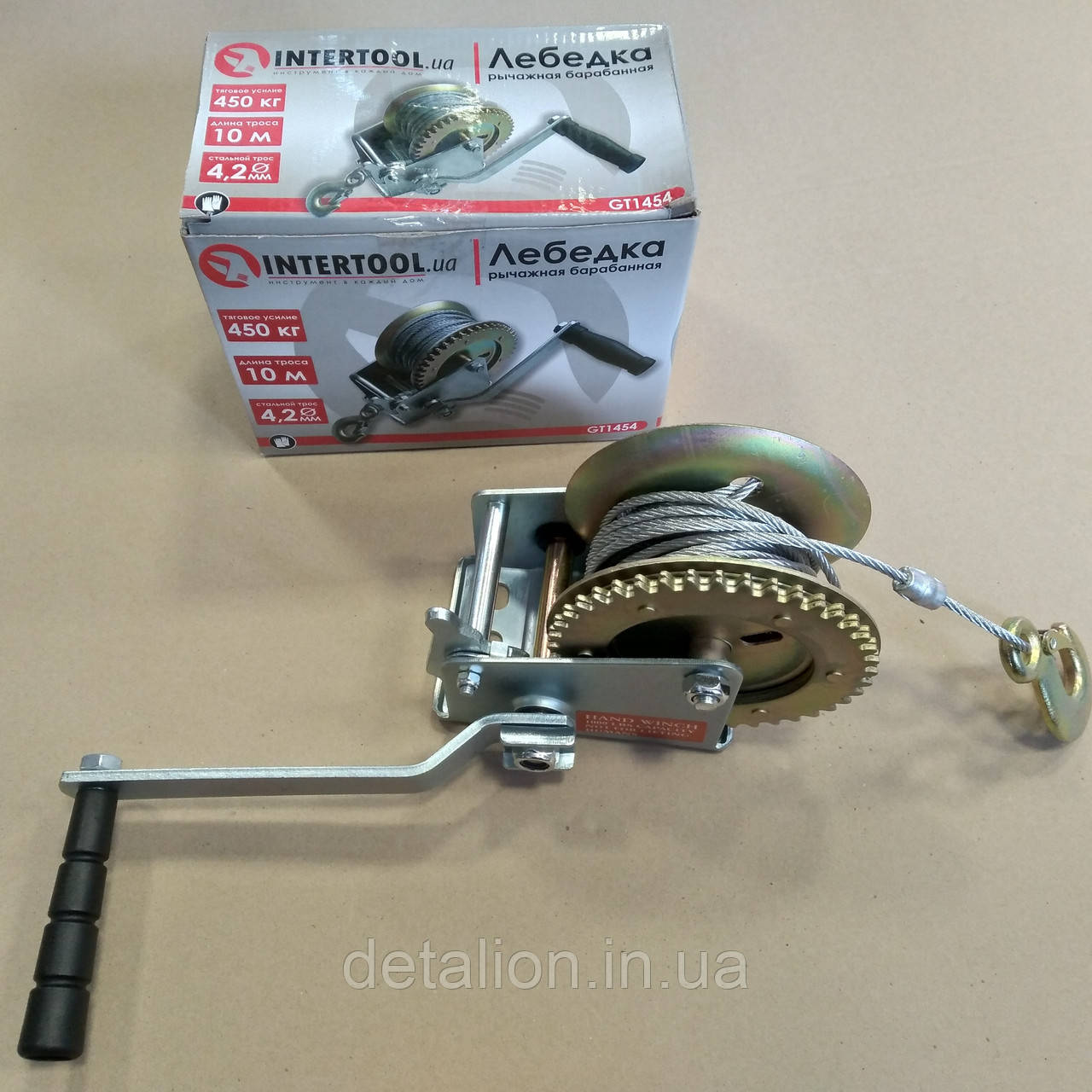 Лебідка важільна барабанна INTERTOOL GT1454, фото 1