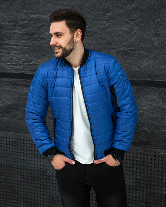 Чоловічий бомбер модний стильний весняно осінній, Чоловічі молодіжні куртки для хлопців куртка демісезонна, фото 1