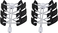 Шнурки с фиксаторами эластичные, белые «Trifle-store»