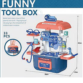 Дитячий набір лікаря "Funny medical box" (33 елементи, у вигляді валізки) 628 A 22