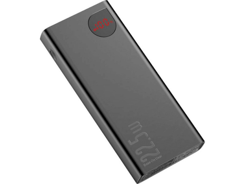 Зовнішній акумулятор (Power Bank) BASEUS Adaman Metal Digital Display 20000mAh 22.5W 2021 Editon Black (PPAD000101)
