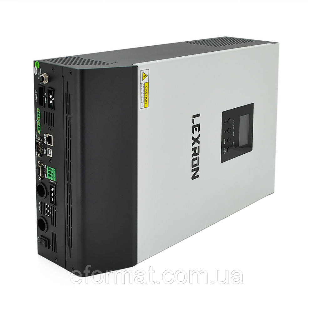 Гібридний інвертор Lexron-5000-48, 5000W, 48V, струм заряду 0-110A, 170-280V, MPPT (80А, 500 Vdc)