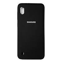 Чохол Silicone Case Premium для Samsung A10 / A105 Black (Закритий низ)
