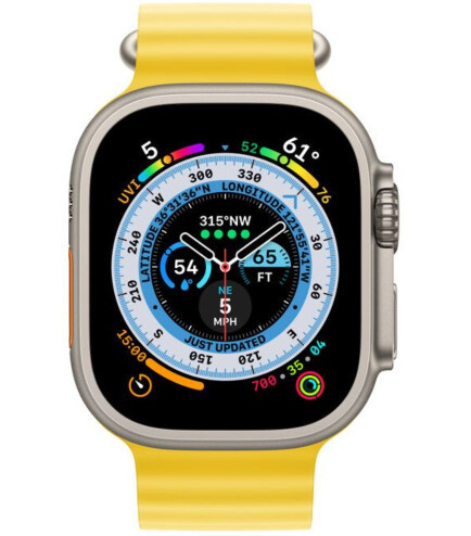 Apple Watch Ultra GPS + Cellular 49mm Titanium Case with Yellow Ocean Band. Гарантия 12 месяцев. - фото 1 - id-p1775568709