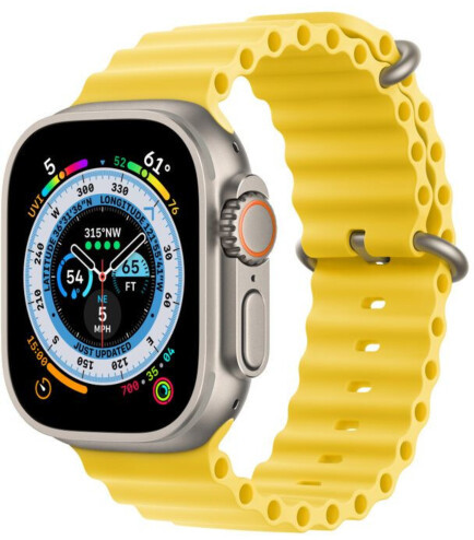 Apple Watch Ultra GPS + Cellular 49mm Titanium Case with Yellow Ocean Band. Гарантия 12 месяцев. - фото 3 - id-p1775568709