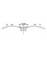 Лінійка для брів Kodi самоклеюча, 10 шт