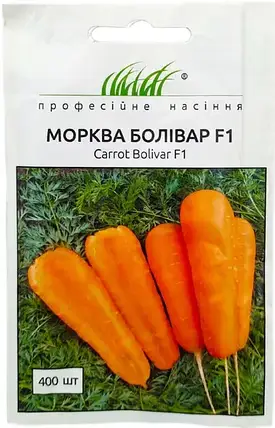 Насіння моркви Болівар F1, 400 шт - середньостиглий гібрид (110-115 днів), тип Нантський, Clause, фото 1