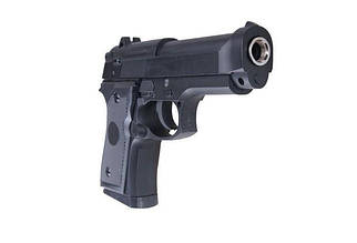 Пістолет металевий чорний колір на кульках 6 мм ігровий