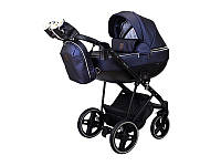 Детская коляска 2 в 1 Angelina Kapris Luxury темно-синий color 18