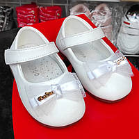 Детские белые Туфли для девочки под платье на годик 19(13,3),20(13,8),21(14,3)