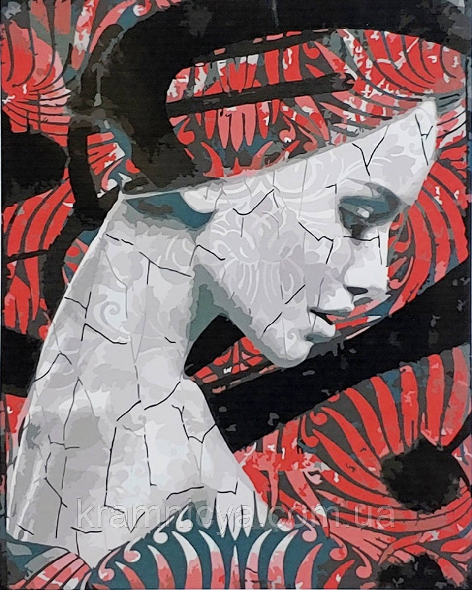 Картина за номерами У вічних роздумах, 40х50 Strateg Преміум з лаком та рівнем (SY6826), фото 1