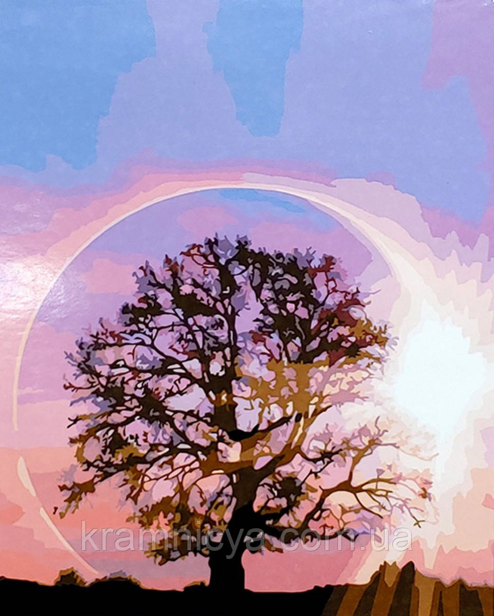 Картина по номерам Фантастическое дерево, 40х50 Strateg Премиум с лаком и уровнем (SY6891) - фото 1 - id-p1775584040