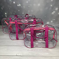 Набор прозрачных сумок в роддом розовый BC-acsbag(pink)
