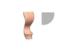 Деревянная ножка мебельная резная AF-001-150 бук, высота 150 мм