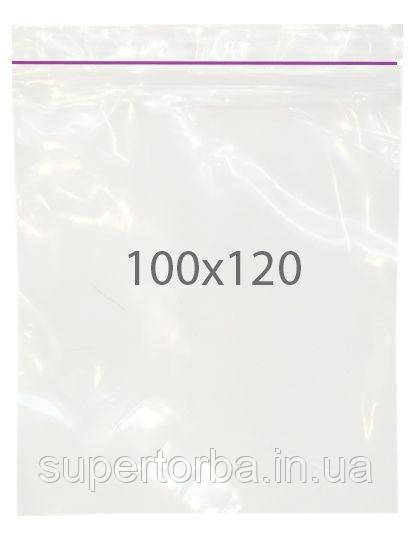 Пакет поліетиленовий zip lock густина 50 мкр розмір 100х120 100 шт/уп., фото 1