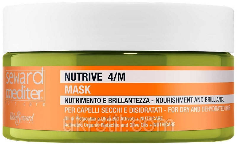 Маска для живлення та надання блиску сухому зневодненому волоссю Nutrive Mask 4/М Seward Mediter 250