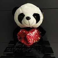 Іграшка мяка "Ведмедик Панда з сердечком", Мягкая игрушка "Мишка Панда с сердцем" ТМ "Масяня"