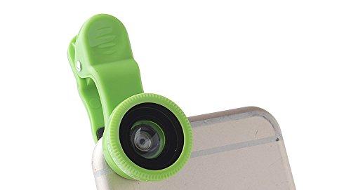 VS-018 Універсальний набір, риб'яче око 3 в 1, ширококутний об'єктив, макрооб'єктив, VS-018, зелений