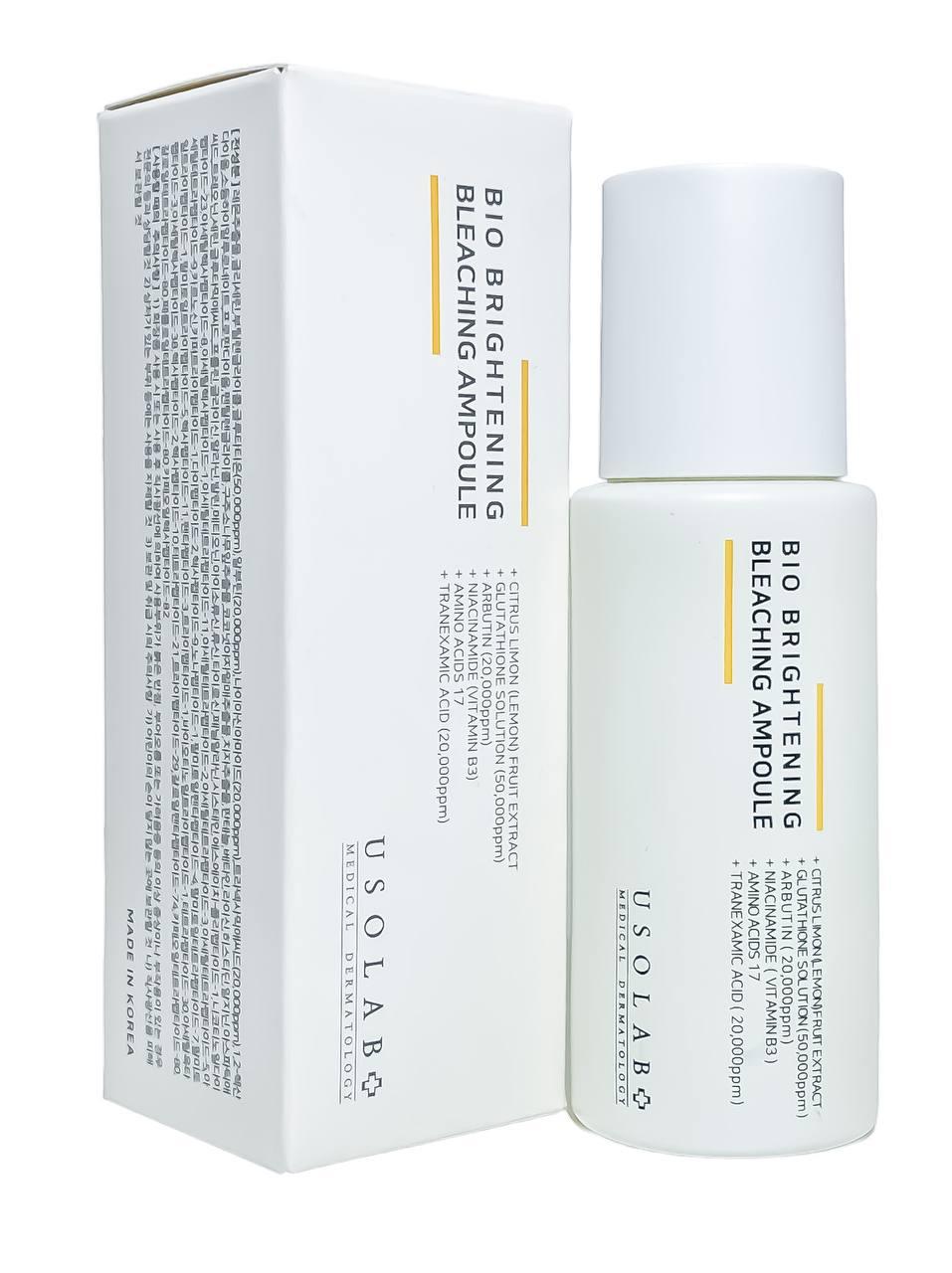 Usolab Bio Brightening Bleaching Ampoule 50 ml - Інтенсивна концентрована ампула проти пігментації