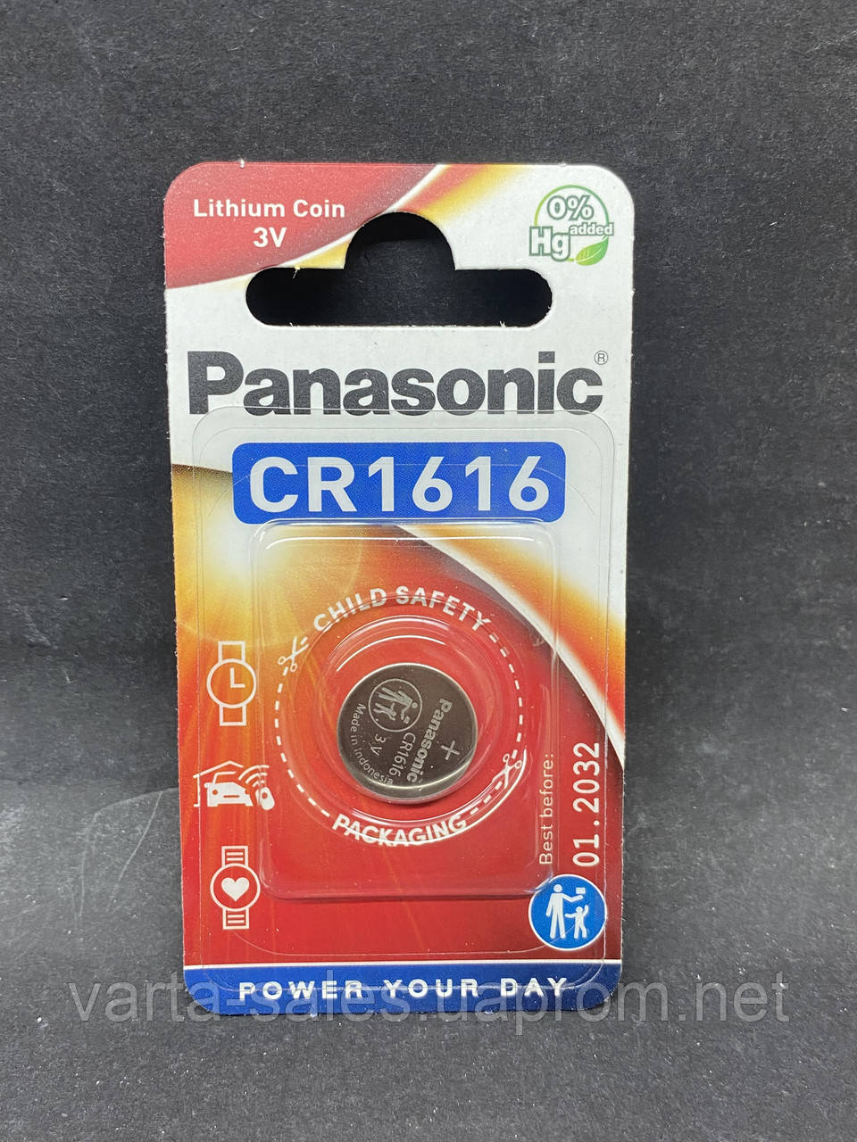 Батарейки Panasonic CR1616 3V Lithium  (ОРИГИНАЛ) термін зберігання до 2032 року