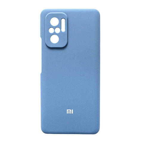 Чохол Silicone Case Premium для Xiaomi Redmi Note 10 / Note 10S / Poco M5s Azure (Закритий низ), фото 1