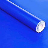 Самоклеюча плівка для реставрації меблів, декорування інтер'єру, рулон - 10 м, Синій (7020), фото 6