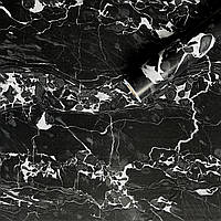 Самоклеющаяся пленка для отделки мебели, столешниц под мрамор, рулон 10 м, Черный с белым (2016-1)