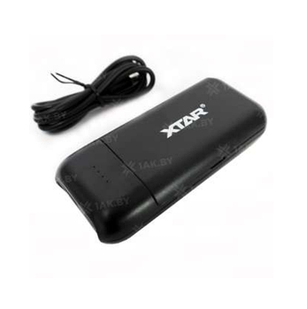 Зарядний пристрій XTAR PB2C-black для акумуляторних елементів з USB-кабелем, чорний (KG-6264)