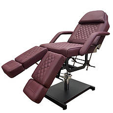 Косметологічна кушетка MRHELIX М-210 з гідравлічним регулюванням (бордо)
