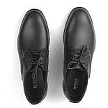 Туфлі шкіряні дербі з резинками на повну стопу з підсиленою підошвою взуття великих розмірів Derby RezBlack BS, фото 9