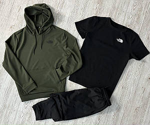 Green north face tracksuit best sale
