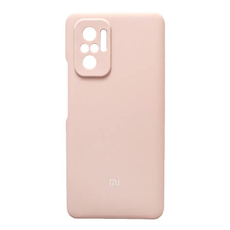 Чохол Silicone Case Premium для Xiaomi Redmi Note 10 / Note 10S / Poco M5s Pink Sand (закритий низ), фото 1