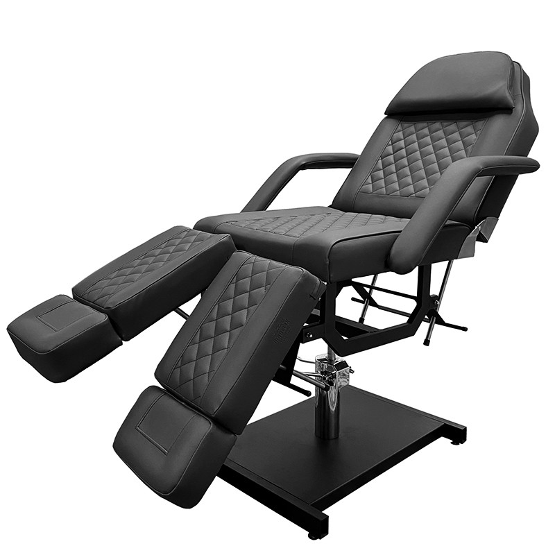 Косметологічна кушетка MRHELIX М-210 з гідравлічним регулюванням (чорна)
